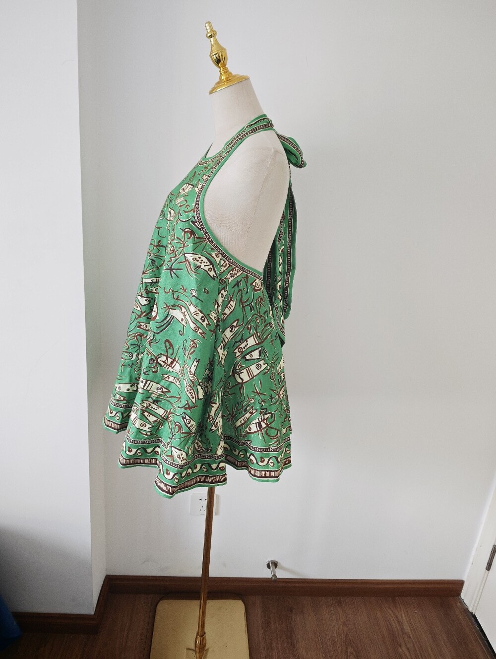 ALEMAIS Fish Sticks Linen Swing Dress - Picture 9 of 13